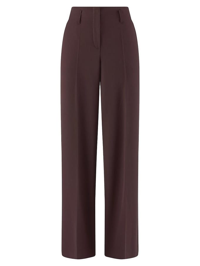 Wide Fit-broek pasvorm Cornelia Van Peter Hahn bruin