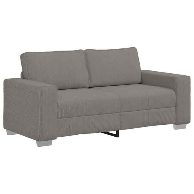 vidaXL - Loveseat - Sofa - Lichtgrijs - 180x77x82 - cm - Corduroy - Stof