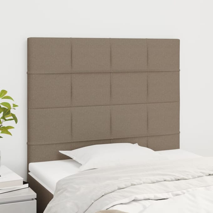 vidaXL - Hoofdbord - taupe - 100x5x118/128 - cm - Stof