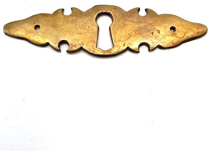 Sleutelplaat Messing antiek horizontaal 108x30mm
