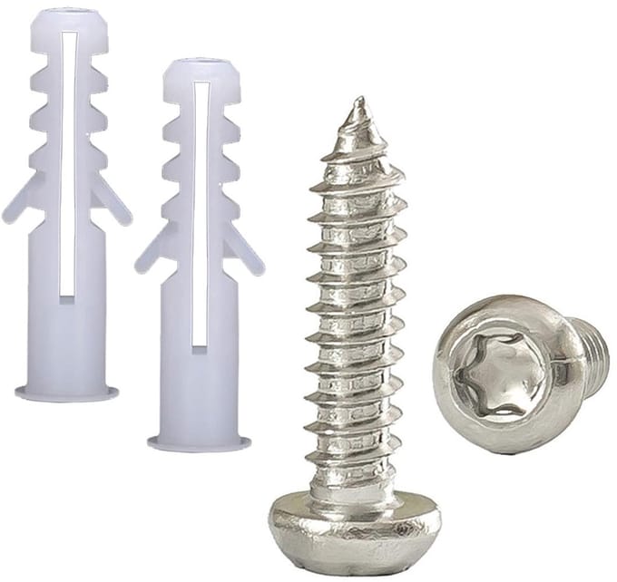 Dailygoods - 50 Stuks Roestvrijstalen Gipsplaatpluggen met Schroeven