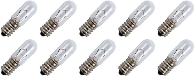 Signaallamp E14 6V 3W - 500 mAh - 10 stuks - T16 Gloeilamp Ø16mm - 54mm - 2500K - Dimbaar