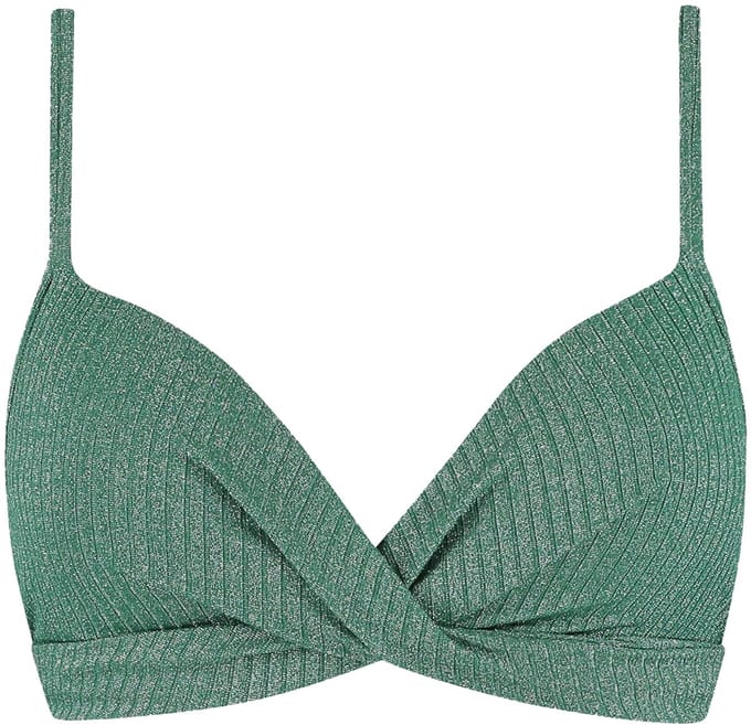Beachlife padded wired bikinitop in de kleur groen.