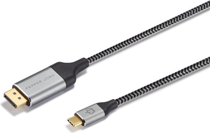 PEPPER JOBS USB C kabel C2DP18M | USB C naar DISPLAYPORT | Universeel 1.8m