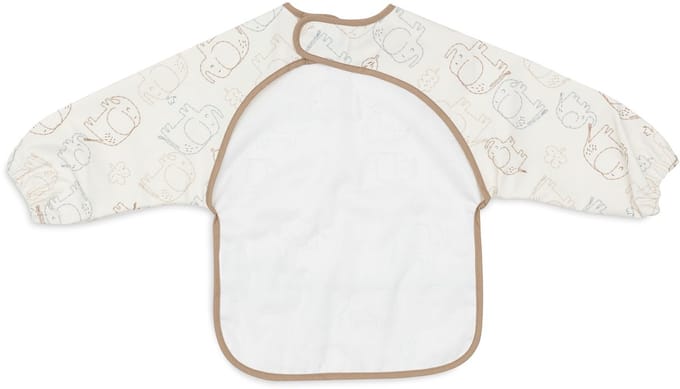 Jollein Slabbetjes Waterproof Met Mouw - 1 Stuk - 75 cm - Elephant Tales