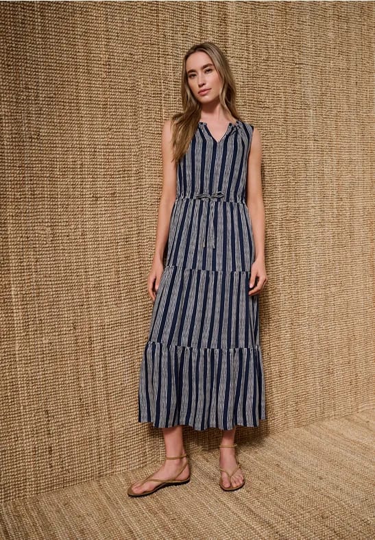 Maxijurk met volants en print