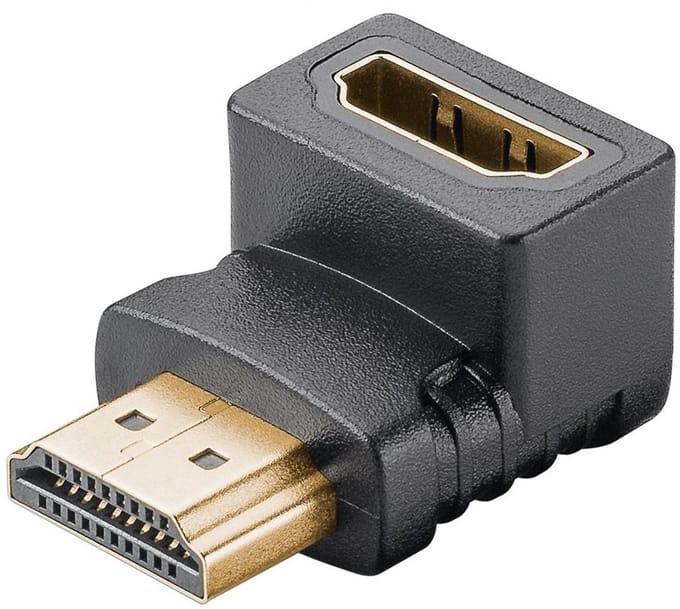 HDMI 2.1 Adapter - Haaks naar onder - 8K 60Hz - Zwart