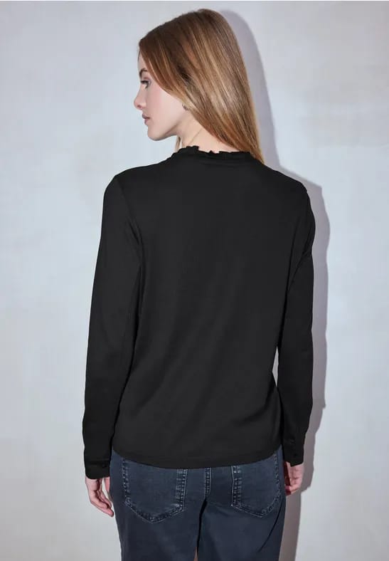 Shirt met lange mouwen en ruches