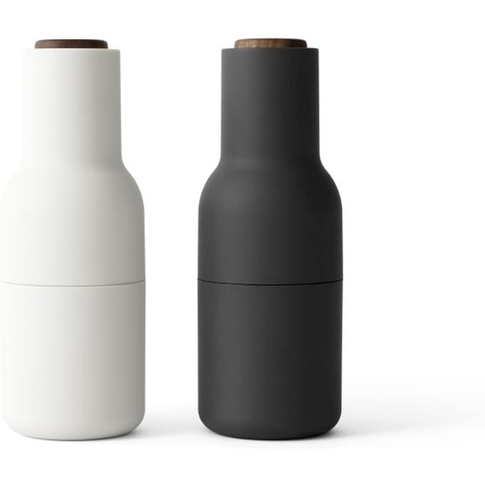 Audo Bottle Grinder Classic molenset - deksel walnoot - grijs