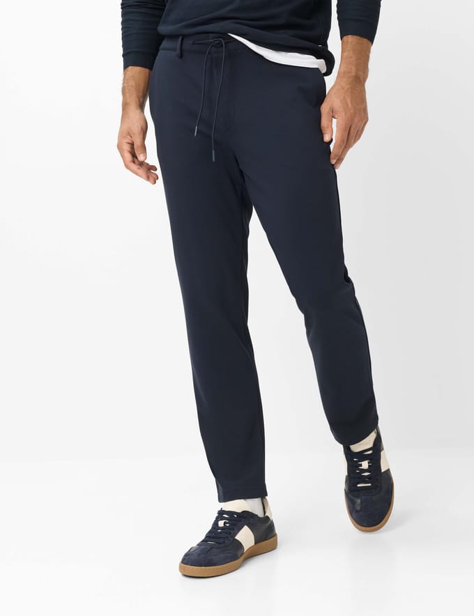 Brax Heren Flatfrontbroek  Style PERCY NAVY, donkerblauw, maat 33/34