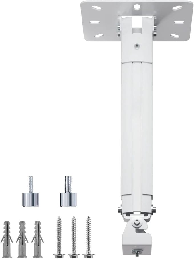 Projector Ophanging - Projector Beugel - Home Cinema - 360 Graden Draaibaar - 34-54 cm Verstelbaar - Wit