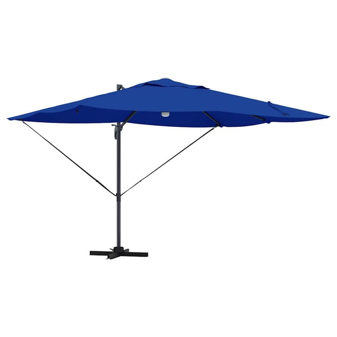 vidaXL - Parasol - 351 - x - 250 - x - 253 - cm - Polyester - en - Aluminium - Azuurblauw