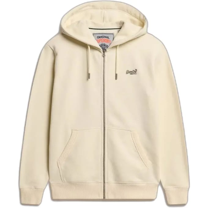Superdry - Essential Logo Half Brushed Zip Hoodie - Heren - Hoodies