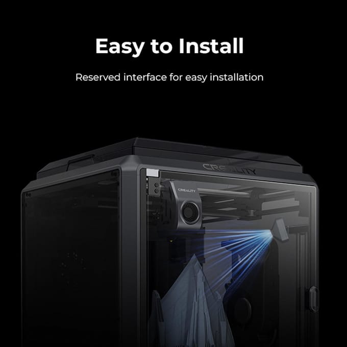 Creality K1 AI Camerabediening Intelligente assistent Ondersteuning Realtime weergave en HD-kwaliteit zwart