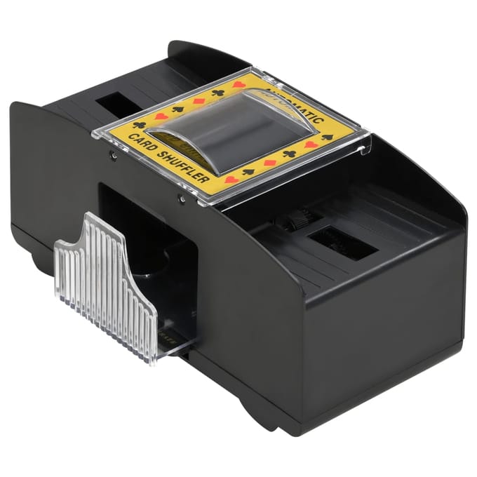 Mélangeur de cartes - Noir - Automatique - Sans fil - 2 jeux - Léger et pratique noir