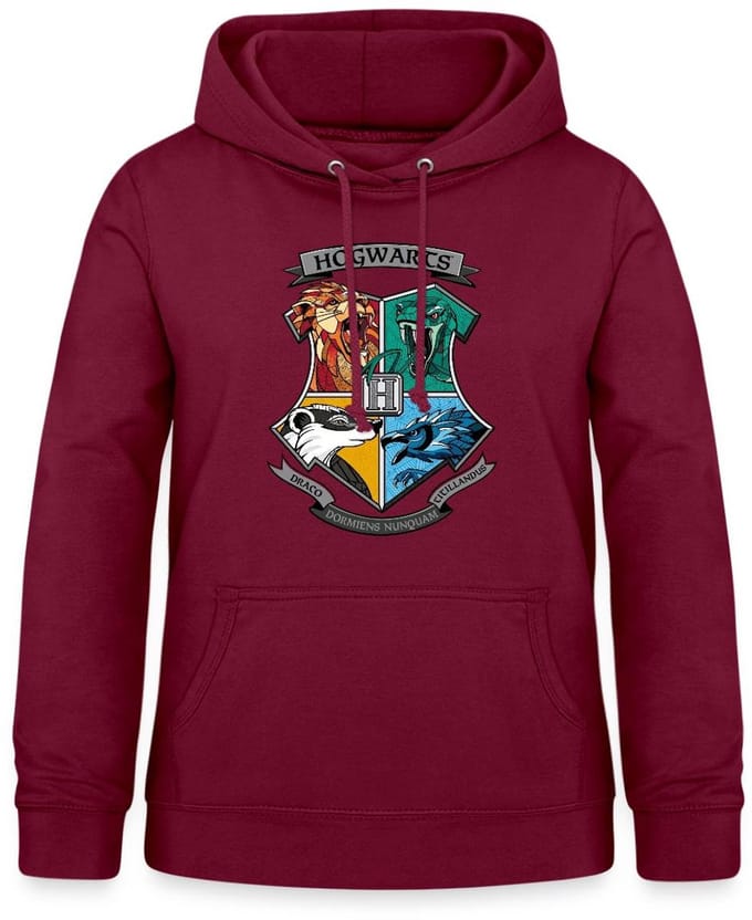Harry Potter Hogwarts Logo Hoodie Dames