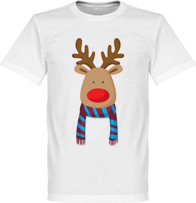 Reindeer Supporter T-Shirt - Lichtblauw/Rood - Kinderen - 92