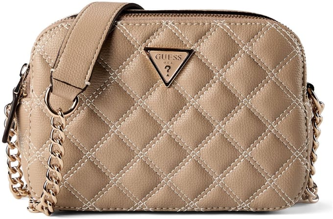 GUESS schoudertas Giully II Camera Bag Pale Mocha Taupe