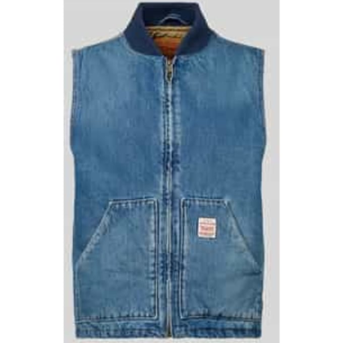 regular fit bodywarmer in denim-look model 'Sansome'