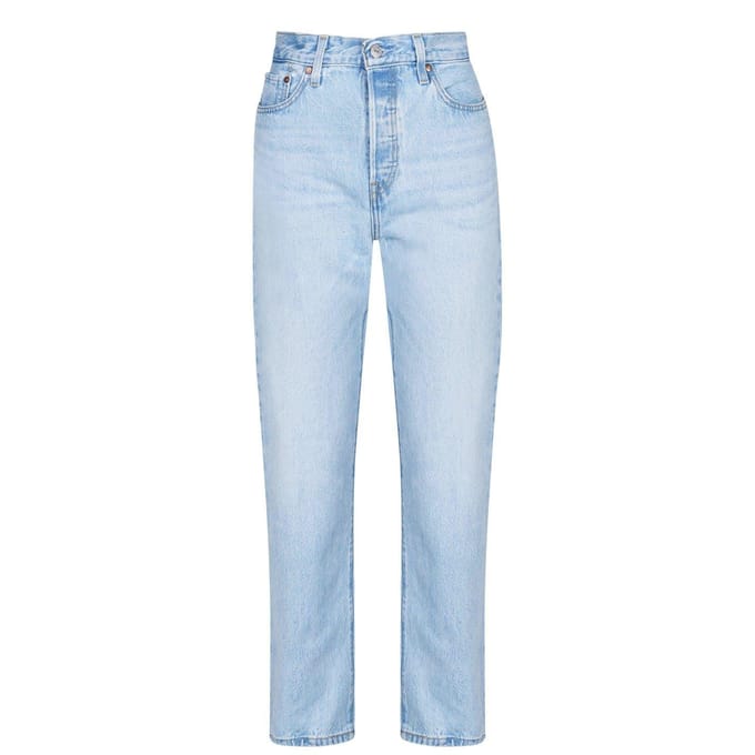 Levis Damesjeans 501 met rechte pijpen en enkellengte (Ojai Luxor)