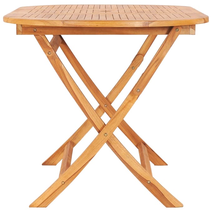 vidaXL - Tuintafel - inklapbaar - 160x80x75 - cm - massief - teakhout