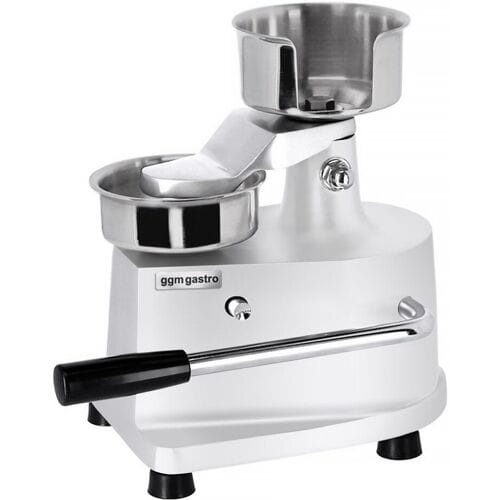 GGM Gastro Manuelle Hamburgermaschine - Ø 100 mm - Silber Zilver