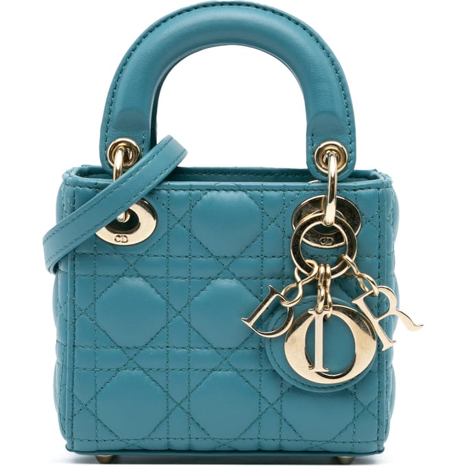 Lady Dior Mini Tas Lamsleer