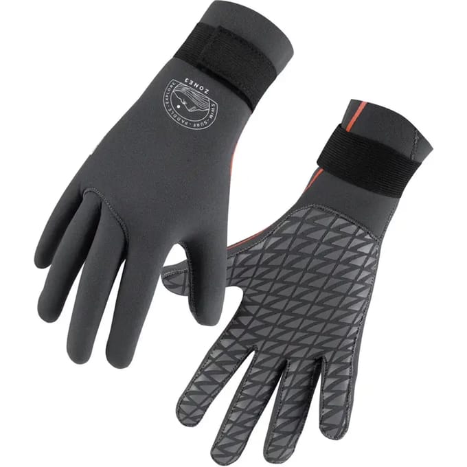2025 ZONE3 Active -Flex 3mm Zwemhandschoenen - Grey / Ora
