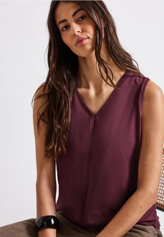 Jersey top met gehaakte details