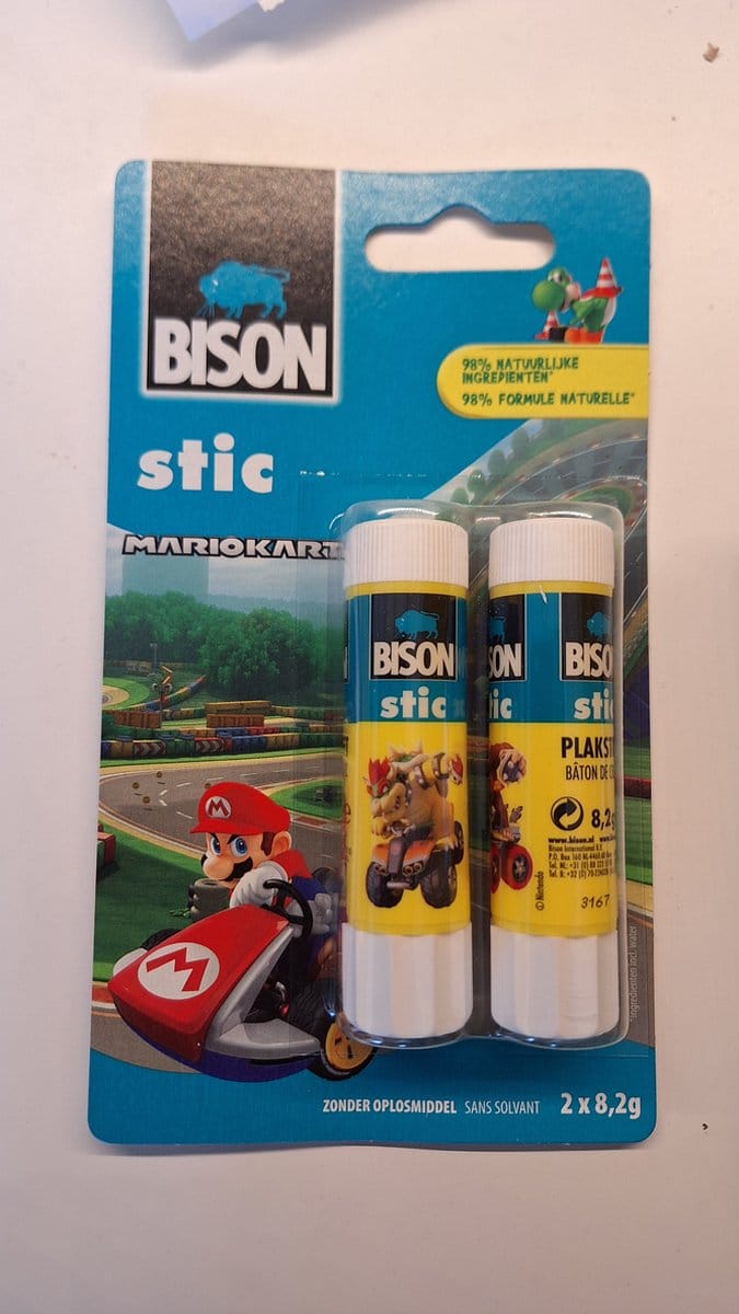Bison Stic - Mario Kart - Exclusieve editie lijmstiften - 2 x 8,2 gram