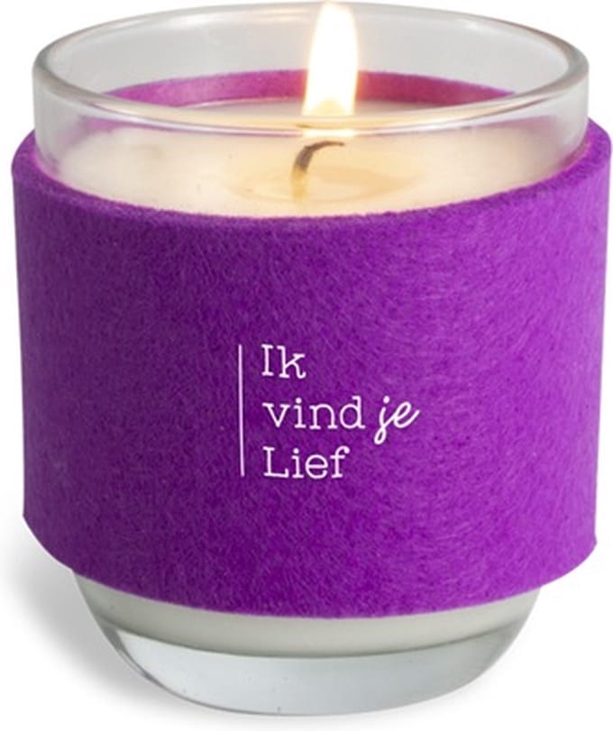 Ik vind je lief-cosy candle-kaars-liefde