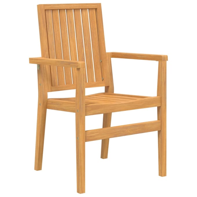 vidaXL - Tuinstoelen - stapelbaar - 4 - st - 56,5x57,5x91 - cm - massief - teakhout