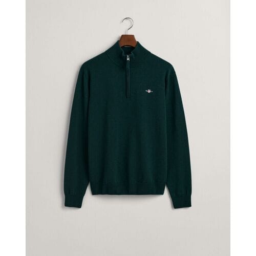 Gant Trui Superfijne Lamswol Half-Zip Groen / male