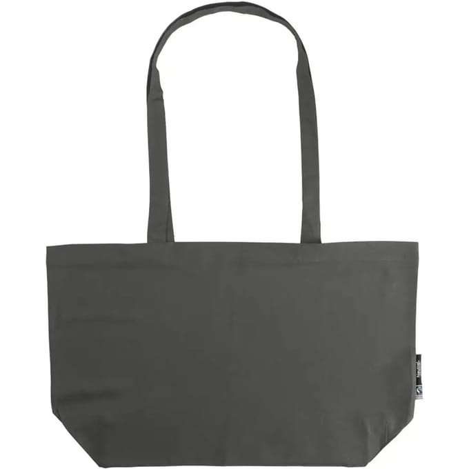 Neutral Shopping Bag With Gusset NE90015 - Charcoal - 51 x 32 x 14 cm