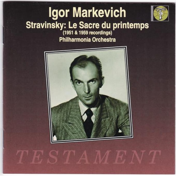 CD I. STRAVINSKY - Le Sacre du Printemps SBT1076,SBT1076 Testament 1997 Royaume-Uni Classique Occasion