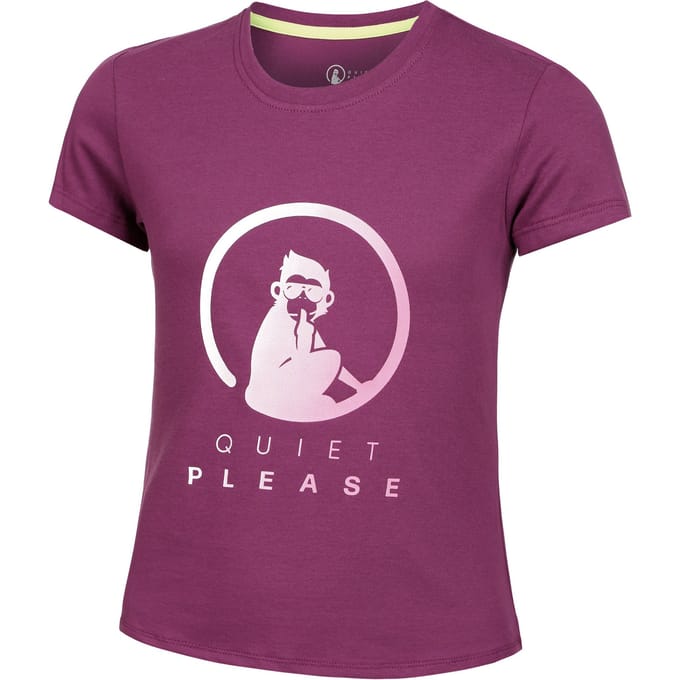 Quiet Please Baseline Logo T-shirt Meisjes-Berry,Pink