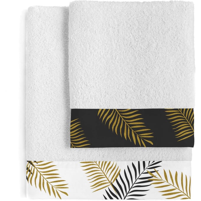 Set van 2 handdoeken Foliage | Blanc