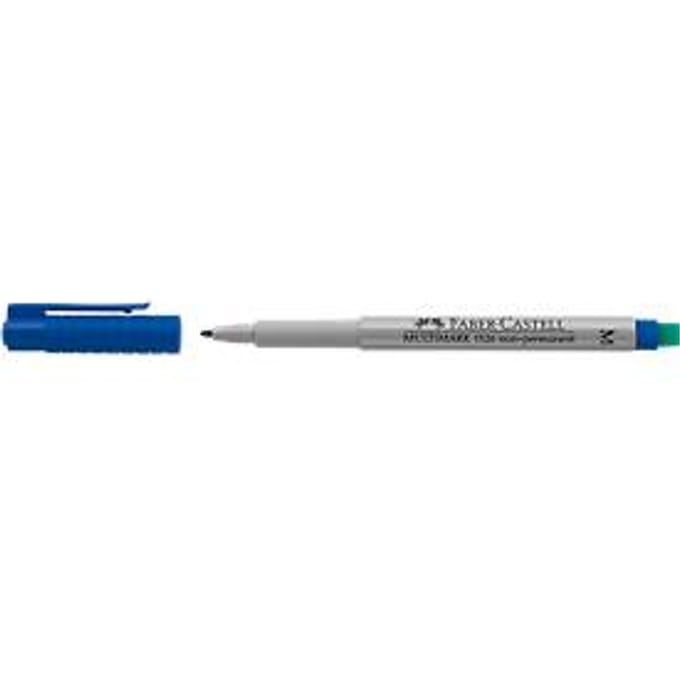 Marker Faber-Castell Multimark, incl. speciale gum, blauw, M, non-permanent