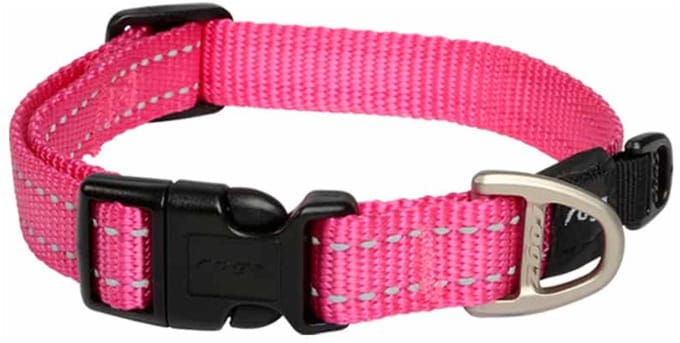 Rogz For Dogs Nitelife Hondenhalsband - 11 mm x 20-32 cm - Roze