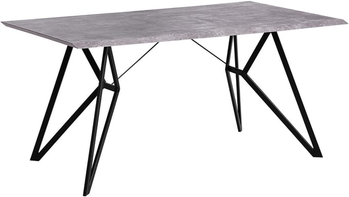 BUSCOT - Eettafel - Lichtgrijs - 90 x 160 cm - MDF