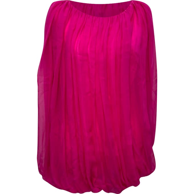 Rick Owens blouse met plooien in roze zijde