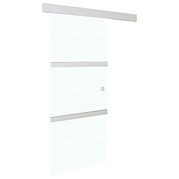 vidaXL - Schuifdeur - met - zachte - stops - 76x205 - cm - ESG-glas - en - aluminium