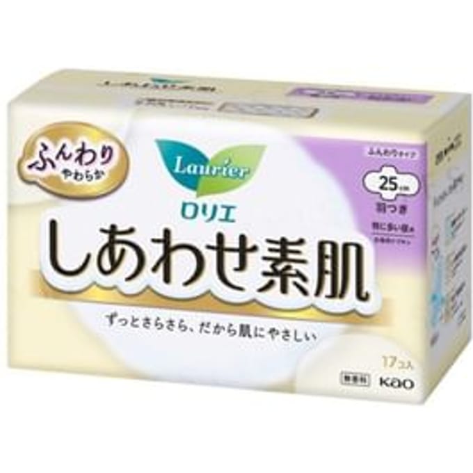 Kao - Laurier Happy Bare Skin Feminine Pads 25cm 17 pcs
