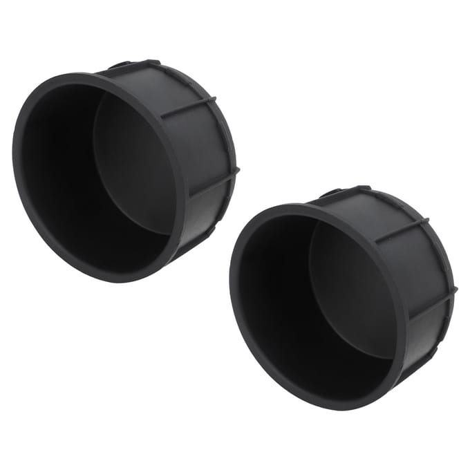 2 stuks set middenconsole bekerhouder inzetstuk voering zwart rubber UV-bescherming auto-interieur black
