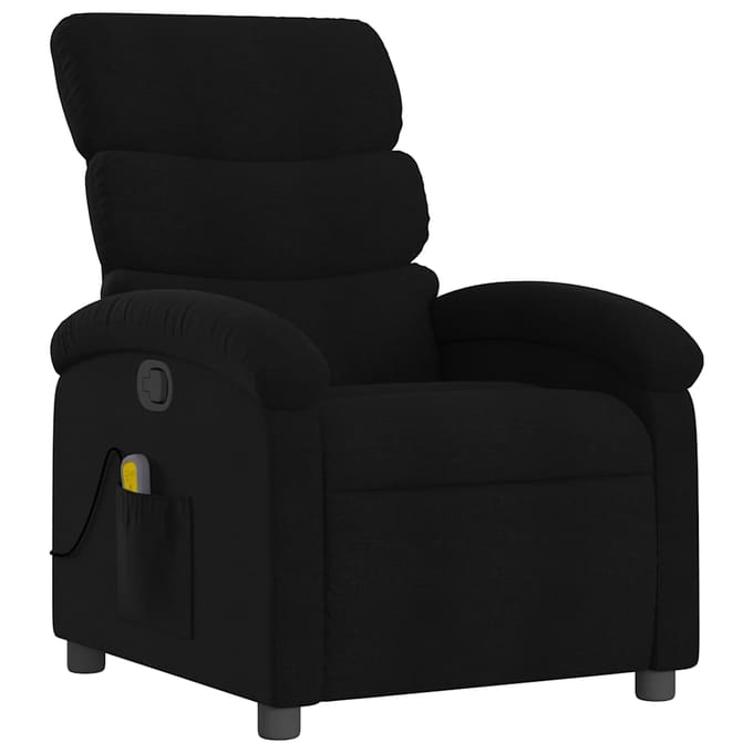 vidaXL - Massagestoel - met - zwarte - stof