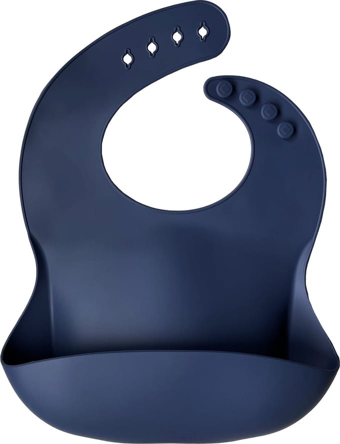 Siliconen Slab - Siliconen Slabbetje Met Opvangbakje - Slab Blauw