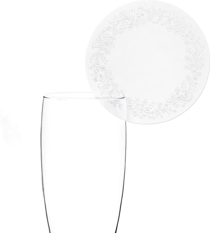 Partydeco - Naamkaartje rond voor glas (10st)