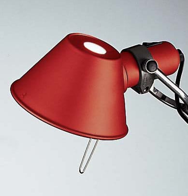 Artemide Tolomeo Micro Pinza Wandlamp Klem Rood