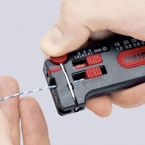 Knipex 12 80 040 SB Draadstripper Geschikt voor: CU-kabel 0.12 tot 0.4 mm