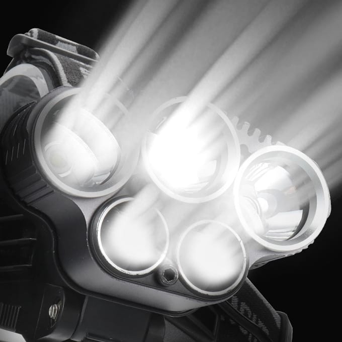 Oplaadbare LED Hoofdlamp Verstelbare Hoek Hoofdzaklamp Fietslamp Vissen Outdoor Hoofdlamp Hoofd veelkleurig